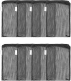 Pawfly 8 Pack Aquarium Filter Media Bags, Fish Tank Fine Mesh Bag with Plastic Zipper Aquarium Mesh Bag for Activated Carbon, Bio Filter Balls, Filter Stones, Ceramic Rings (8" x 5.5")