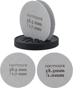 Normcore 2 Packs 58.5mm Puck Screen with Stand - Reusable Contact Shower Screen with Silicone Holder - 1.7mm / 1.0mm Thickness 150μm Mesh - Compatible with Espresso Machine 58mm Portafilter Basket