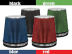 Mortar Aftermarket Auto Air Filter – 6 In Flange ID Car Enthusiast Class Universal Cold Air Intake Gulps in More Air for More Engine Power & Passionate Induction Sound, Length 6 In, Blue