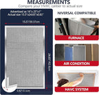 16x25x1 Electrostatic Air Filter, MERV 8 Reusable Aluminum AC/HVAC Furnace Filters, Washable Permanent Air Filter, Lasts a Lifetime, Easy to Clean (Actual Size:15.50x24.65x0.82)
