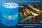 Premium Koi Pond Filter Media Roll - High-Efficiency Pond Filters for Outdoor Ponds, Reusable Fish Pond Filter Material, Made in USA (PRO - Blue - 12 ft roll)