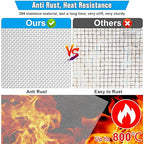 Valchoose Soft 304 Stainless Steel Mesh, 8 Pack Bendable Woven 8.3"X11.8"(213X302mm), 20 Mesh Non-Rusting, Wire Mesh Easy to Work, Non-Corrosive for DIY, Vent, Cage, Garden, Window (Plain Weave)