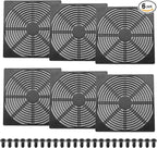 PATIKIL 200mm Fan Filter Grill, 6 Pcs Plastic Ventilation Dustproof Grill Cover Cooling Ventilator with Screws for Industry Workshop Computer Case Refrigerators Air Conditioning, Black