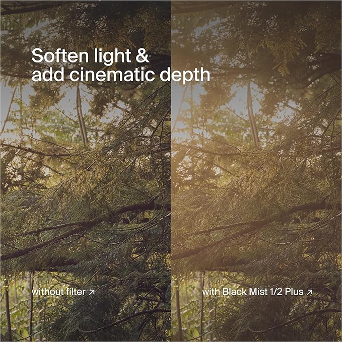Urth 39mm Magnetic Ethereal Black Mist ½ Diffusion Lens Filter (Plus) — Cinematic Effect, 20-Layer Nano-Coated Light Dispersing Particles