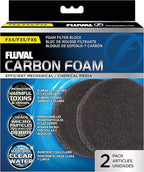 Fluval FX Carbon Foam, Replacement Aquarium Filter Media, 2-Pack, A249,White