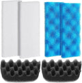 6 Pcs Aquarium Filters Bio Sponge Sets Compatible with Fluval 206/207, Including 2 Blue 2 White 2 Black Bio Sponge for Replacement Filter Media Kit