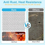 4 Pcs 13x9 (33cmx23cm) 5 Mesh 304 Stainless Steel Wire Mesh Sheet, Rustproof Metal Mesh Sheet Screen for DIY Crafts, Vent Covers, Garden Fencing, Window Protection & Industrial Filters