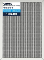 16x24x1 Air Filter-MERV 8, Washable & Reusable Electrostatic Air Filter, AC/HVAC Furnace Filter, Lasts a Lifetime, Permanent Filter, Breathe FresherHome And Office Actual Size:15.5x23.5x0.86Inch