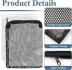 16 Pcs Aquarium Filter Media Bags Extra Fine, 7.8 x 5.9 Inch Filter Media Bag with Zipper, White & Black Aquarium Mesh Bag for Fish Tank Activated Carbon, Ceramic Rings