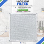Bagean Stove Vent Filter 8x8 inch BCC024600 Compatible with Ventline Range Hood Filter Replacement for Kitchen Exhaust Fan - Aluminum Screen Blocks Grease & Filters Over Oven Air (1-Pack)