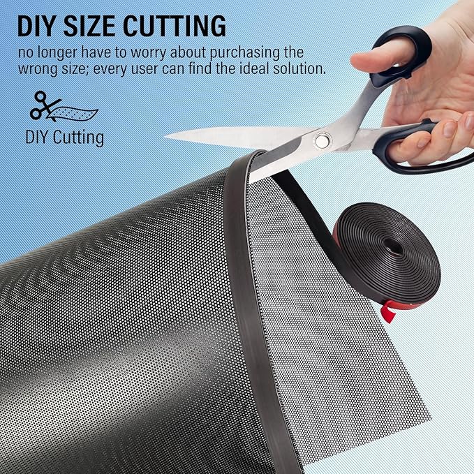 39x12 inch Customizable DIY Floor Vent Covers, Magnetic PVC Vent Mesh for Wall, Ceiling & Home Floor, PC Case Dust Mesh Filter