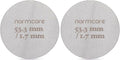 Normcore 53.3mm Puck Screen - Lower Shower Screen - Metal Contact Screen for Espresso 54mm Portafilter Filter Basket - 1.7mm Thickness 150μm - 316 Stainless Steel (Pack of 2)