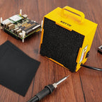 KOTTO Solder Smoke Absorber New with Removable Magnetic Flaps Remover Fume Extractor Smoke Prevention Absorber DIY Working Fan for Soldering Station (Yellow)