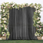 RYB HOME 2 Panels Porch Screen Mesh Outdoor Curtains Lightweight Mosquito Netting for Patio Gazebo Pool Hut Bug Netting Size Adjustable, Black, 118 inches Wide x 98 inches Long