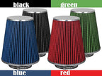Mortar Aftermarket Auto Air Filter - Car Enthusiast Class Universal Cold Air Intake Gulps in More Air for More Engine Power & Passionate Induction Sound, 8-In-Long, Flange ID 4 In, Black