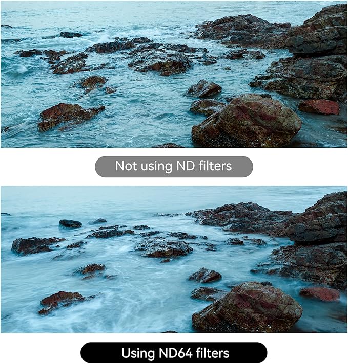 7artisans Nano Magnetic Filter UV Filter ND Light Reduction Filter/CPL Polarization Filter/GND Gradient Filter/Black Mist 1/4 Portrait Photography Filter Suitable for Lens(67mm ND64)