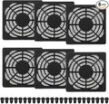 PATIKIL 60mm Fan Filter Grill, 6 Pcs Plastic Ventilation Dustproof Grill Covers Cooling Ventilator with Screws for Industry Workshop Computer Case Refrigerators Air Conditioning, Black