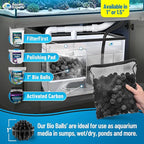 Aquatic Experts 1" Small Bio Balls for Aquariums & Small Ponds – Biological Filter Media for Canister Filters, Sumps & Wet/Dry Systems, Made in USA (125 Count, No Mesh Bag)
