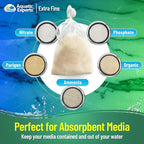 Aquatic Experts Extra Fine Aquarium Media Bag, Durable Drawstring Bags for Fish Tank Filters, 150 Micron Mesh (Extra Fine, 3"x 8" - 4 Pack)