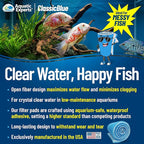 Aquatic Experts Classic Bonded Aquarium Filter Pad -18 Inches by 72 Inches by .75 Inch - Blue and White Aquarium Filter Media Roll Bulk Can Be Cut to Fit Most Filters, Made in USA (18" x 72")