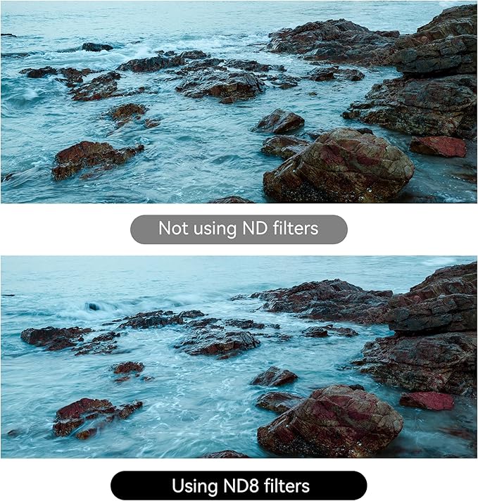 7artisans Nano Magnetic Filter UV Filter ND Light Reduction Filter/CPL Polarization Filter/GND Gradient Filter/Black Mist 1/4 Portrait Photography Filter Suitable for Lens(67mm ND8)
