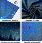4 Pcs Fluorescent Light Covers - Classroom, Office 4 x 2 Feet Flame Retardant Magnetic Covers for Ceiling Lights Filters (Forests & Starry Sky-2)