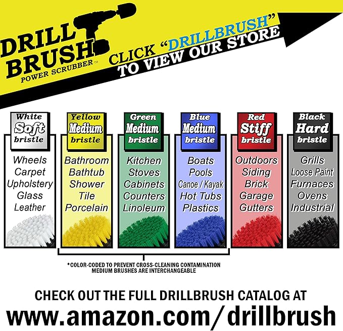 Marine - Kayak - Raft - Canoe - Inflatable - Boat Accessories - Hull Cleaner - Cleaning Supplies - Drill Brush - Spin Brush Kit - Pond Scum, Oily Residue, Weeds, Barnacles, Oxidation