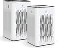 Medify MA-25 Air Purifier with True HEPA H13 Filter | 825 ft² Coverage in 1hr for Allergens, Smoke, Wildfires, Odors, Pollen, Pet Dander | Removal to 0.1 Microns | White, 2-Pack
