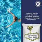 Palmetto 4 Pack Swimming Pool Filter Sand, 50 lb Bag – Natural Silica for Residential & Commercial Filtration Pump Systems – Screens Leaves, Oils, Dust & Hair for Clean and Clear Water