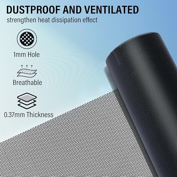 39x16 inch Customizable DIY Floor Vent Covers, Magnetic PVC Vent Mesh for Wall, Ceiling & Home Floor, PC Case Dust Mesh Filter