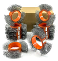 10PCS, Abrasive Carbon Steel Belt/Replacement Coarse Wire Wheel/Rust Removal/Metal Blaster Clearing/Bristle blasting for Efficient Surface Preparation (0.7mm Carbon Spring Steel, A Box with Ten Belts)