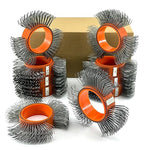 10PCS, Abrasive Carbon Steel Belt/Replacement Coarse Wire Wheel/Rust Removal/Metal Blaster Clearing/Bristle blasting for Efficient Surface Preparation (0.7mm Carbon Spring Steel, A Box with Ten Belts)