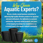 Aquatic Experts Classic Koi Pond Filter Pad COARSE – Black Bulk Roll Pond Filter Media, Rigid Ultra-Durable Latex Coated Fish Pond Filter Material US, (18" x 36")