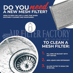 Air Filter Factory Replacement For Nordyne, Nortek 917763 A-Coil 16X19 HVAC Furnace Metal Mesh Filter 2-Pack