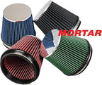 Mortar Aftermarket Auto Air Filter – 6 In Flange ID Car Enthusiast Class Universal Cold Air Intake Gulps in More Air for More Engine Power & Passionate Induction Sound, Length 6 In, Green
