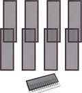 8 Pack Strong Magnetic Floor Vent Cover - PVC Mesh Register for Wall Ceiling Floor Catch Debris Hair Insect (Black, 4 x 12 Inch)