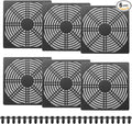 PATIKIL 150mm Fan Filter Grill, 6 Pcs Plastic Ventilation Dustproof Grill Cover Cooling Ventilator with Screws for Industry Workshop Computer Case Refrigerators Air Conditioning, Black