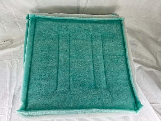 wioboy Paint Spray Booth Intake Filter Pad, 24" x 24" (20/case) Tacky Panel with Internal Wire Frame