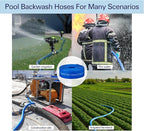 2" x 100FT Pool Backwash Hose, Heavy-Duty Pool Hose, Lay Flat Discharge Hose, Durable Burst Resistant, Pool Filter Pump Water Drainage, Sump Pump Discharge, with 2 Clamps