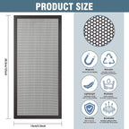 6 Pack Strong Magnetic Floor Vent Cover - PVC Mesh Register for Wall Ceiling Floor Catch Debris Hair Insect (Black, 5.5 x 12 Inch)