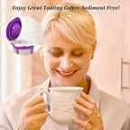Delibru K Cup Disposable Paper Filters 100 Pack Fits With All Reusable Coffee Pods - Compostable and Disposable Coffee Filters for Keurig Single Cup