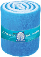 Premium Koi Pond Filter Media Roll - High-Efficiency Pond Filters for Outdoor Ponds, Reusable Fish Pond Filter Material, Made in USA (PRO - Blue - 12 ft roll)