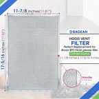 Bagean Stove Hood Vent Filter 11.81"x17.32" BPS1FA36 Compatible with Broan Range Hood Filter Replacement - Fit's Allure Range Overhead Aluminum Screen - Blocks Grease & Filters Over Oven Air (2-Pack)