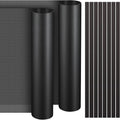 Woanger 1 Pcs 1000 x 300 mm DIY PC Case Dust Filter PC Fan Mesh Filter Floor Vent Cover PVC Dustproof Cover with Magnetic Strip for Computer Chassis Speaker and More, 0.03 Inch Hole, Black