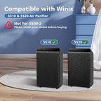 5510 5520 Replacement Filter Q Compatible with Winix 5510/5520 Air Purifier, HEPA and Deodorization Activated Carbon Filter Combo, Part# 1712-0123-00 (2 Set)