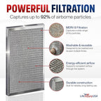 14x30x1 Electrostatic Air Filter, MERV 8, Washable, Reusable Furnace AC/HVAC Filter, Energy Saving, Easy to Clean, Long-Lasting by LifeSupplyUSA