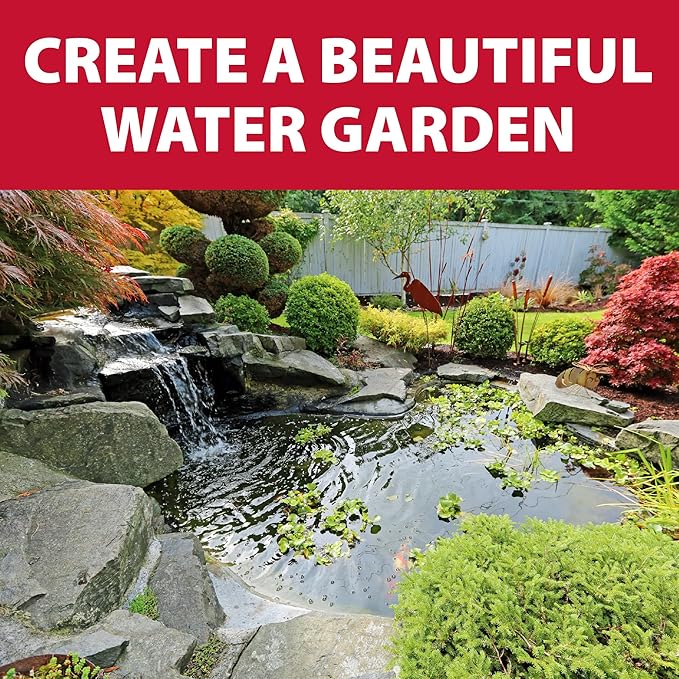 The Pond Guy AllClear Ecosystem Kit – Complete DIY Fishpond with Liner, Pump, UV Filter & Waterfall (1,000-2,000 Gallons) 11' x 11'
