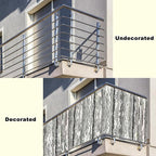 Privacy Screen Protector 4.3' x 19.7' UV Protection 96% Privacy Fence Panels for Outside, Included Cable Zip Ties for Patio, Backyard, Porch, Railing Shield, Vertical Floor Pattern