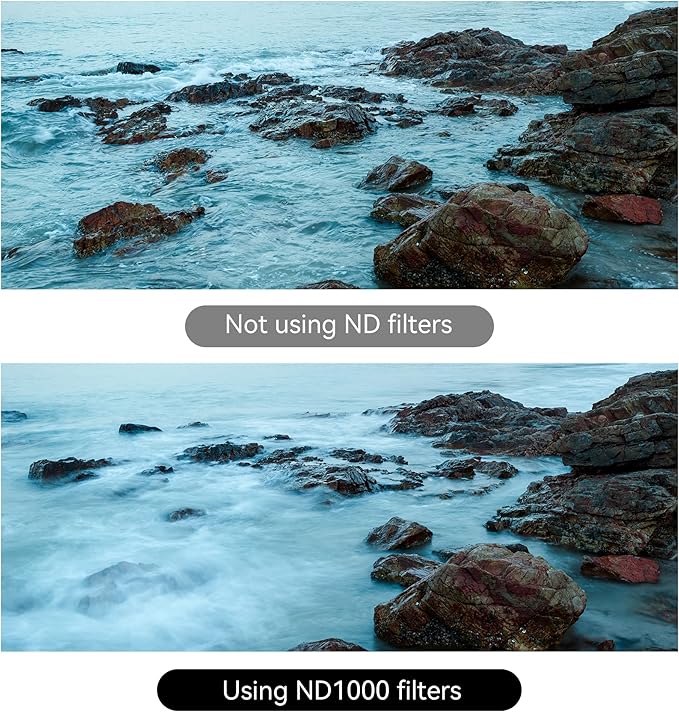 7artisans Nano Magnetic Filter UV Filter ND Light Reduction Filter/CPL Polarization Filter/GND Gradient Filter/Black Mist 1/4 Portrait Photography Filter Suitable for Lens(82mm ND1000)