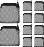 10Pcs Media Bags for Aquarium Fine Mesh Bag 4" x 4" with Plastic Zipper, Reusable Bag Mini Fish Tank Filter for Bio Activated Carbon Filterstones